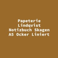 Papeterie Lindqvist Notizbuch Skagen A5 Ocker Liniert
