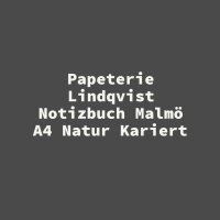 Papeterie Lindqvist Notizbuch Malm&ouml; A4 Natur Kariert