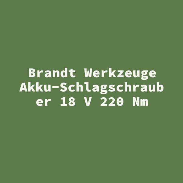 Brandt Werkzeuge Akku-Schlagschrauber 18 V 220 Nm