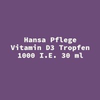 Hansa Pflege Vitamin D3 Tropfen 1000 I.E. 30 ml