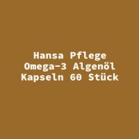 Hansa Pflege Omega-3 Algen&ouml;l Kapseln 60 St&uuml;ck