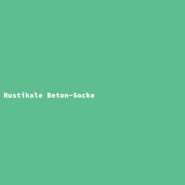 Rustic Concrete Sock