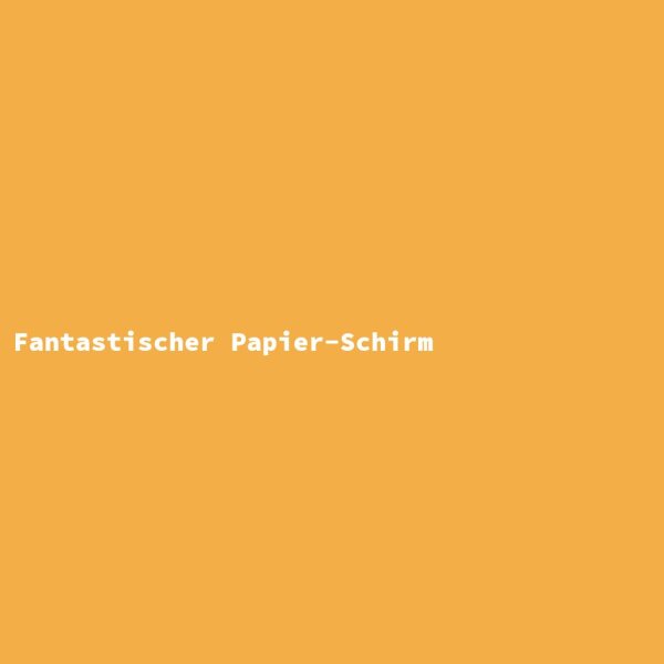 Fantastischer Papier-Schirm