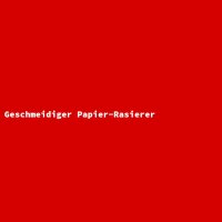 Geschmeidiger Papier-Rasierer