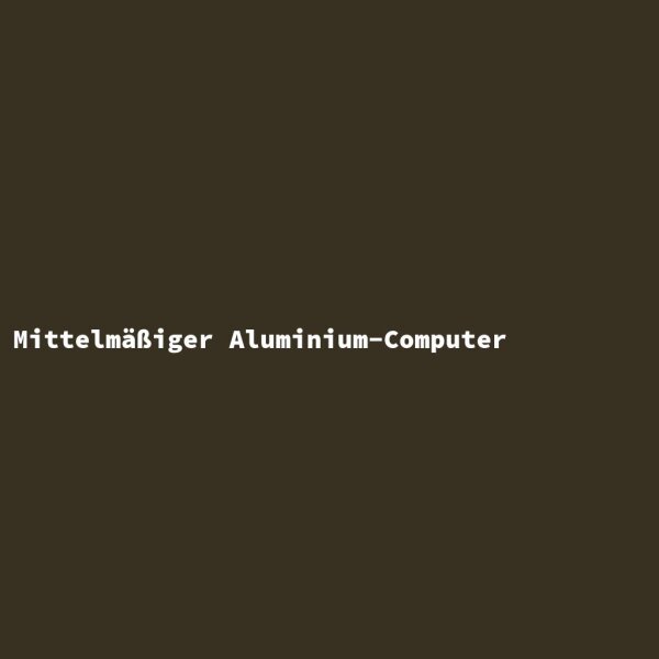 Mittelm&auml;&szlig;iger Aluminium-Computer