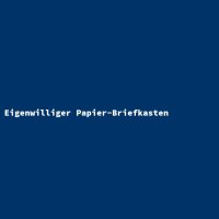 Eigenwilliger Papier-Briefkasten