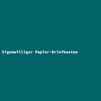 Eigenwilliger Papier-Briefkasten