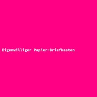Eigenwilliger Papier-Briefkasten