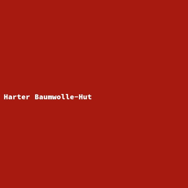 Harter Baumwolle-Hut