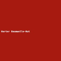 Harter Baumwolle-Hut