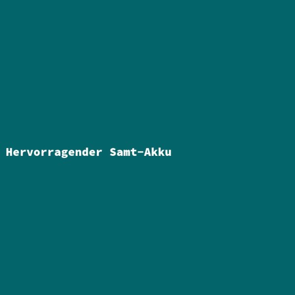 Hervorragender Samt-Akku