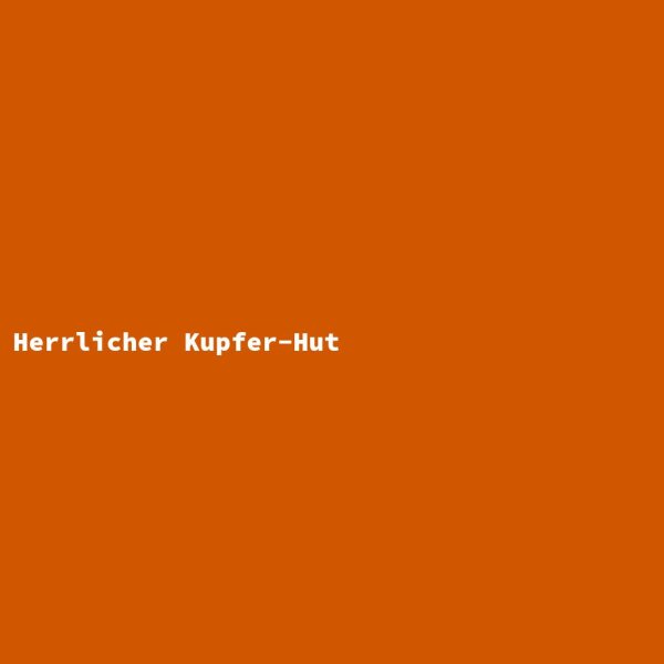 Herrlicher Kupfer-Hut