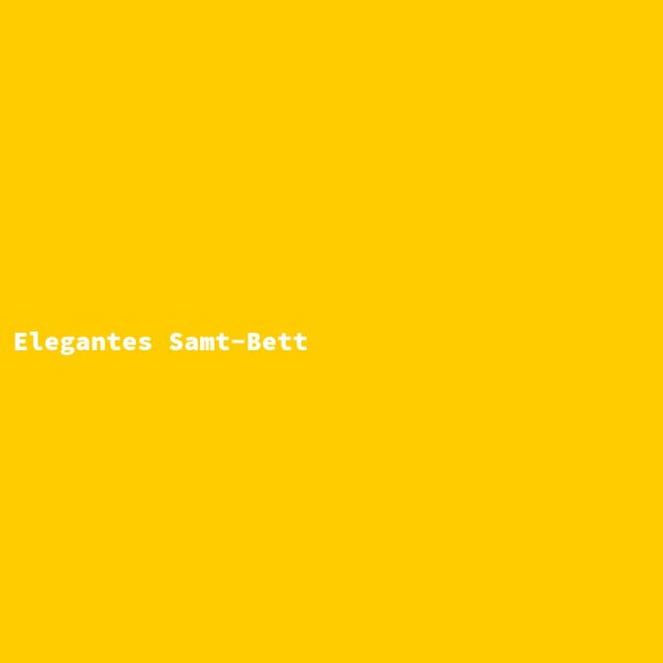 Elegantes Samt-Bett