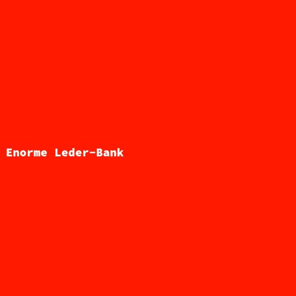 Enorme Leder-Bank