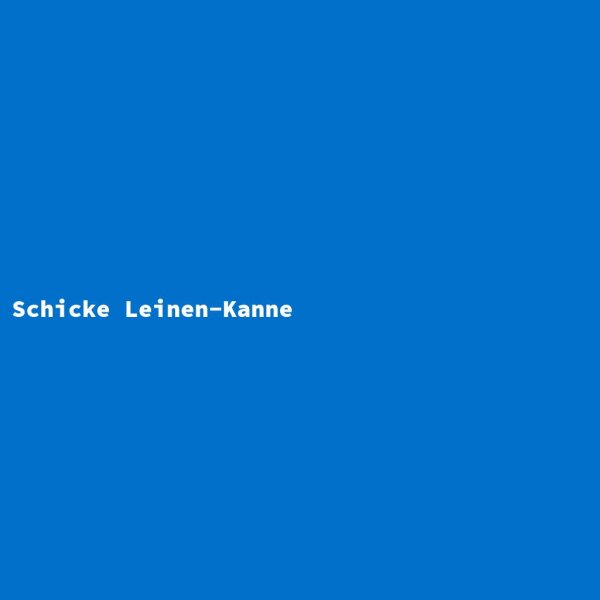 Schicke Leinen-Kanne