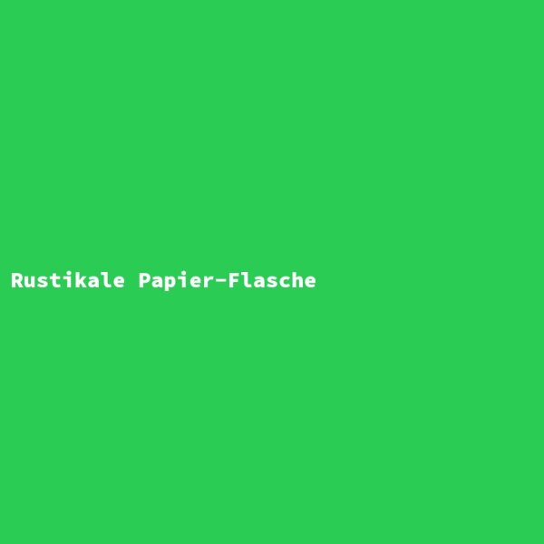 Rustikale Papier-Flasche