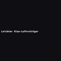 Leichter Glas-Luftreiniger
