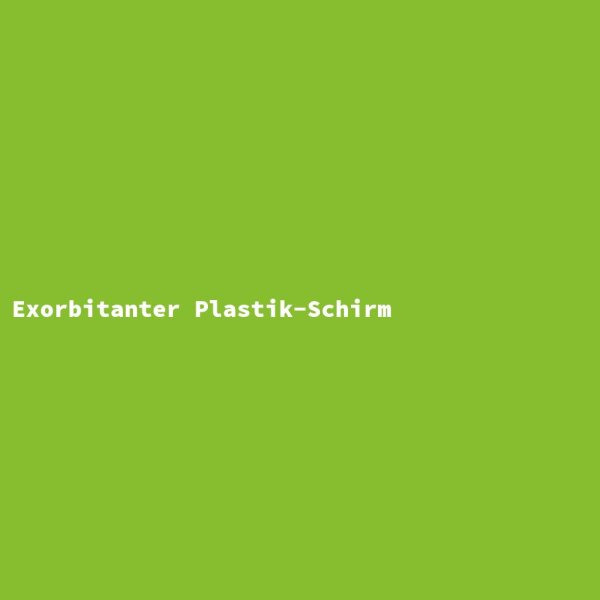 Exorbitanter Plastik-Schirm