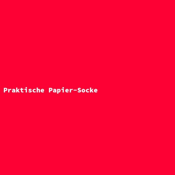 Praktische Papier-Socke