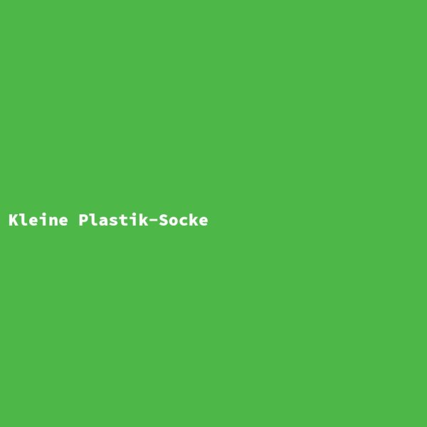 Kleine Plastik-Socke