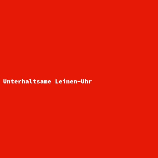 Unterhaltsame Leinen-Uhr