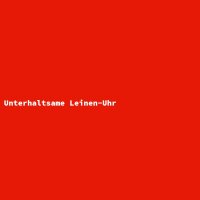 Unterhaltsame Leinen-Uhr